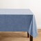 Threadmade Home Monterey Linen Texture Vinyl Indoor/Outdoor Tablecloth, Blue - 60"W x 102"L